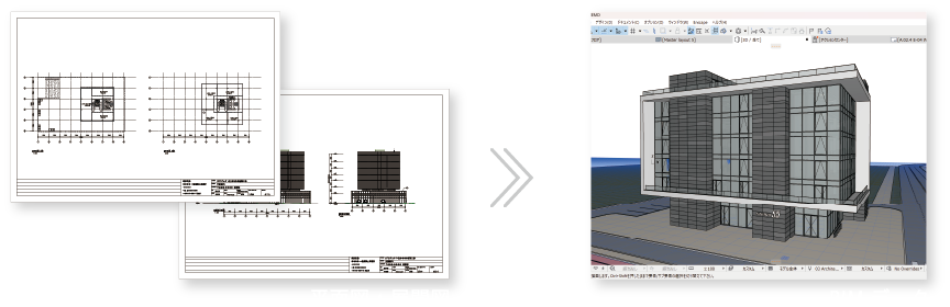 BIM/CIMモデリング(Archicad)